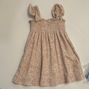 Quincy Mae Floral Cream and Pink Dress